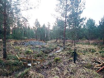 P3021278_lammen_alue_merkattuna_1024px A dam was at both ends of the marked area. 2-Mar-2020 Merkityn alueen kummassakin päässä oli pato. 2.3.2020