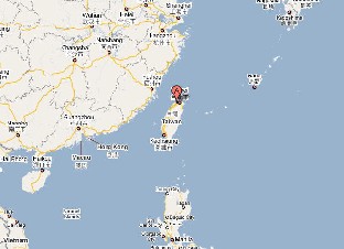 Taiwan_Tayouan_kartta Google map of Taiwan. I stayed at Taoyuan, a city close to Taipei. Taiwanin kartta. Majoituin Tayouanin kaupungissa, Taipein lähellä.