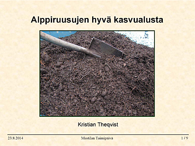 Kasvialiusta alppiruusuille