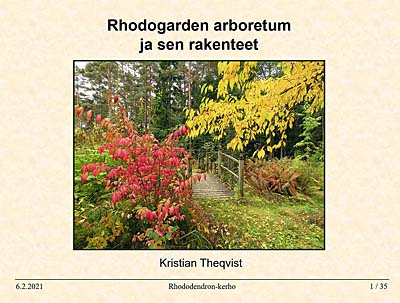 Yksityisen arboretumin rakenteet