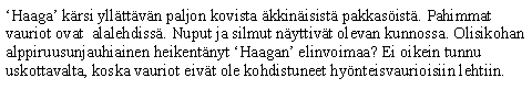 'Haaga' maaliskuussa