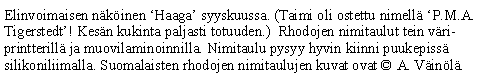 'Haaga' syyskuussa