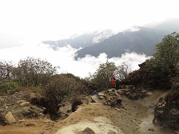 IMG_1455_close_to_Dzongri_3800m_160504 Looking back on trail, Tshoka - Dzongri 3800 m (13:47)