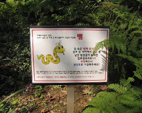 IMG_1028_beware_of_snakes_Chollipo_arboretum Beware of snakes?, Chollipo Arboretum
