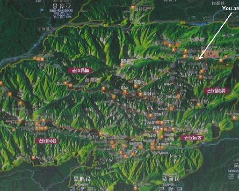 IMG_1664_map_upsidedown_north_up_1024pix Map of Seorak-San Mountains. "You are here" pointing to Gweongeum-seong.