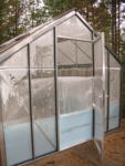 Green house divided to insulated area